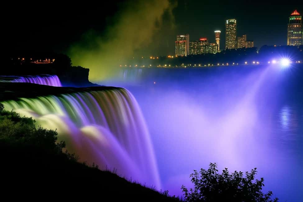 Obraz nr 4 z atrakcji Wodospady Niagara, USA: Nocna atrakcja z fajerwerkami w Wodospad Niagara w USA, przesłany przez organizatora