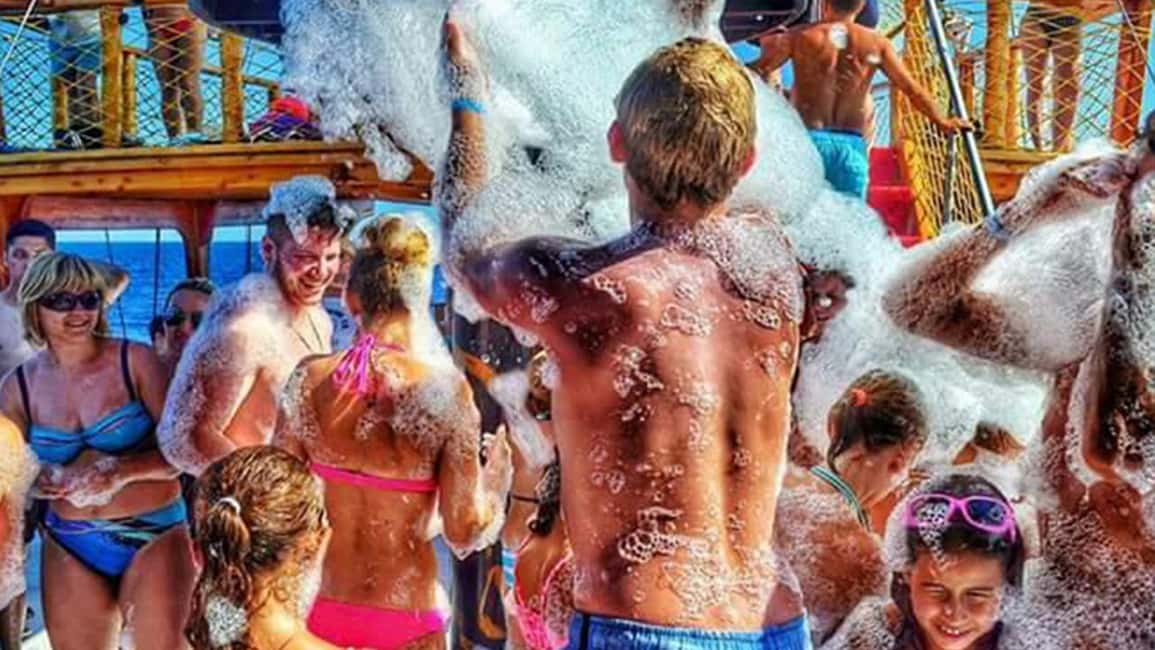 image n.1 of City of Side: Dolphin Island Boat Tour with BBQ & Foam Party activity in Antalya Province, uploaded by supplier