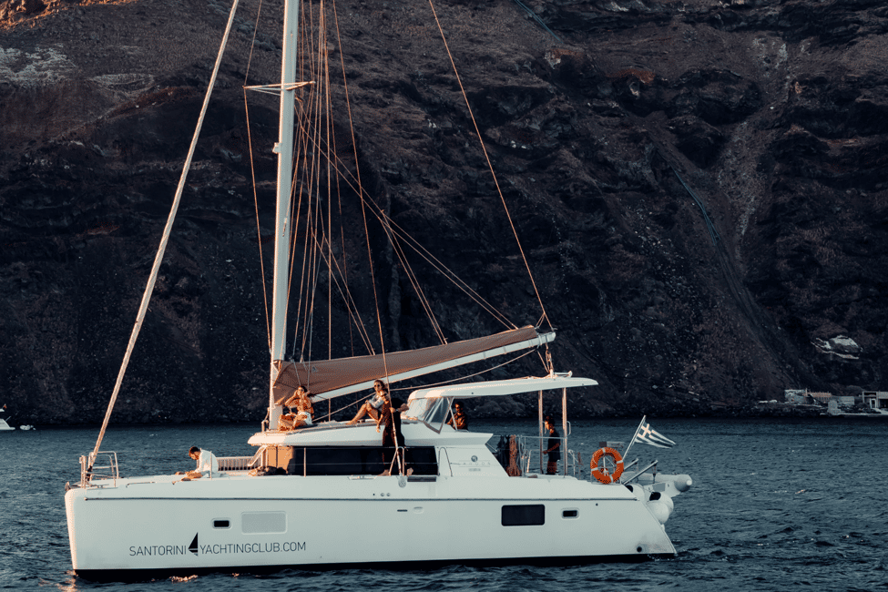 image n.1 of Santorini: Catamaran Caldera Cruise with Meal and Drinks activity in Cyclades, uploaded by supplier