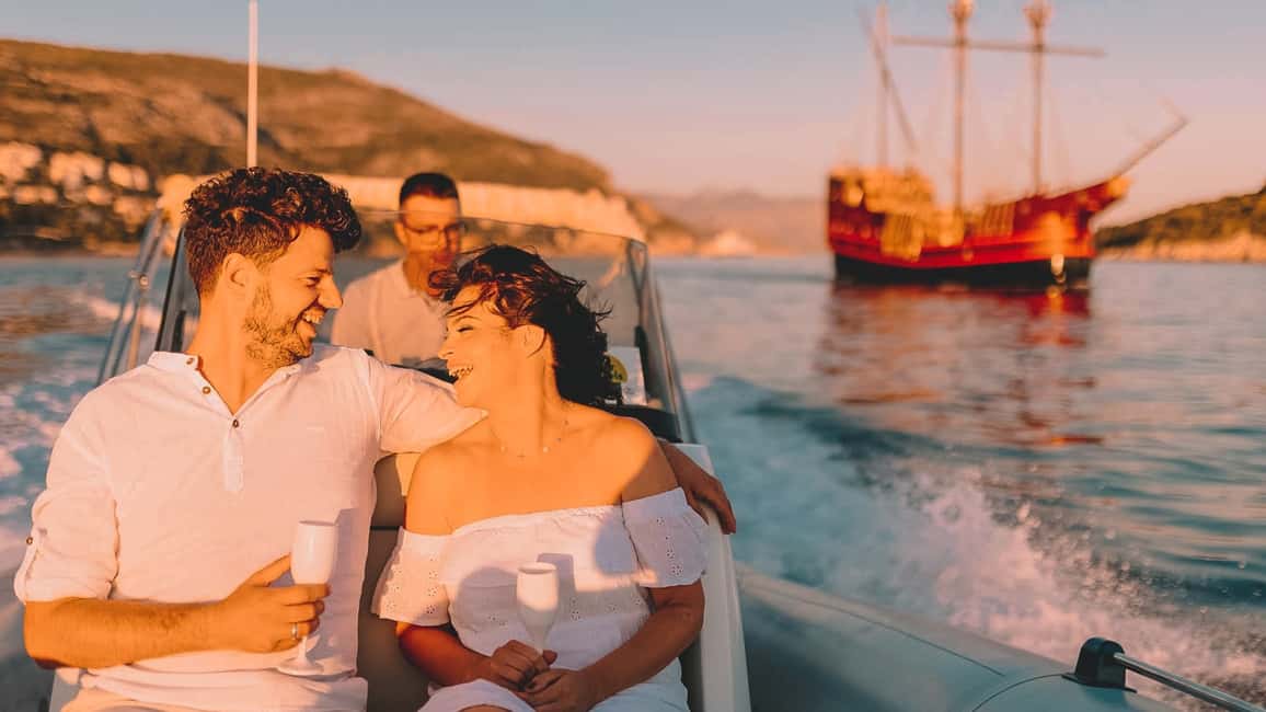 image n.1 of Dubrovnik: Private Boat Cruise at Sunset with Champagne activity in Dubrovnik, uploaded by supplier
