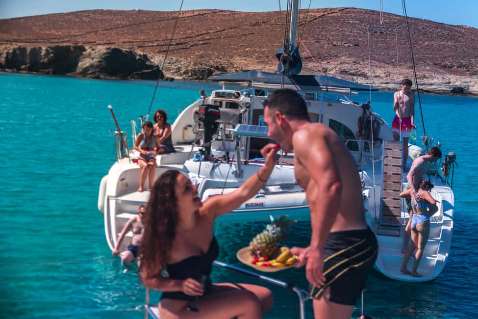 image n.5 of Mykonos: Catamaran Cruise with Lunch, Drinks and Transfer activity in Cyclades, uploaded by supplier