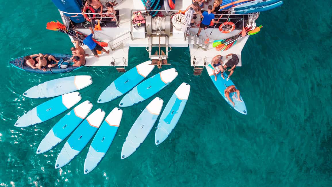 Image N°19 de Ibiza : Formentera, bateau tout compris, paddle, plongée avec tuba et déjeuner activité à Îles Baléares, publiée par le prestataire