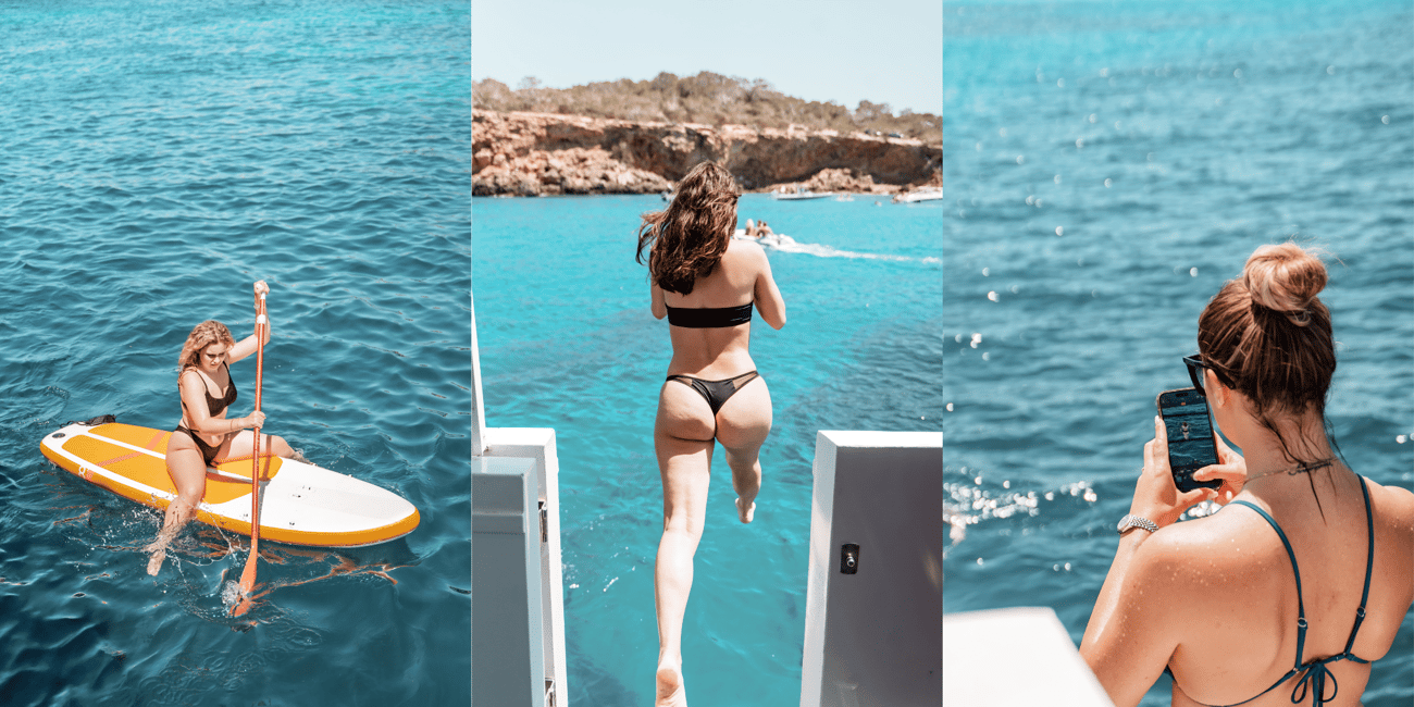 image n.2 of Ibiza: Adults-Only Cruise with Drinks, Food, Snorkel, and DJ activity in Sant Josep de sa Talaia, uploaded by supplier