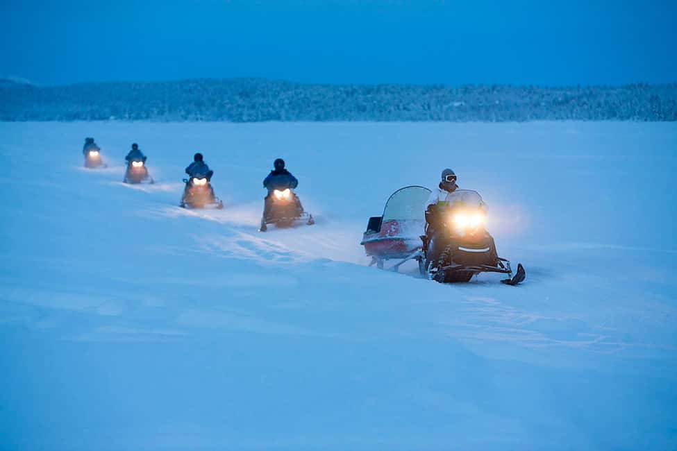 bild nr.3 av Kiruna: Snöskotertur med norrsken och transfer aktivitet i Kiruna, uppladdad av arrangören