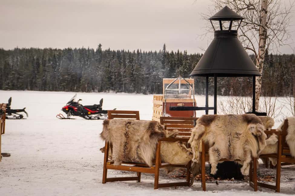 bild nr.7 av Rovaniemi: Guidad snöskotersafari i vildmarken och grillning aktivitet i Rovaniemi, uppladdad av arrangören