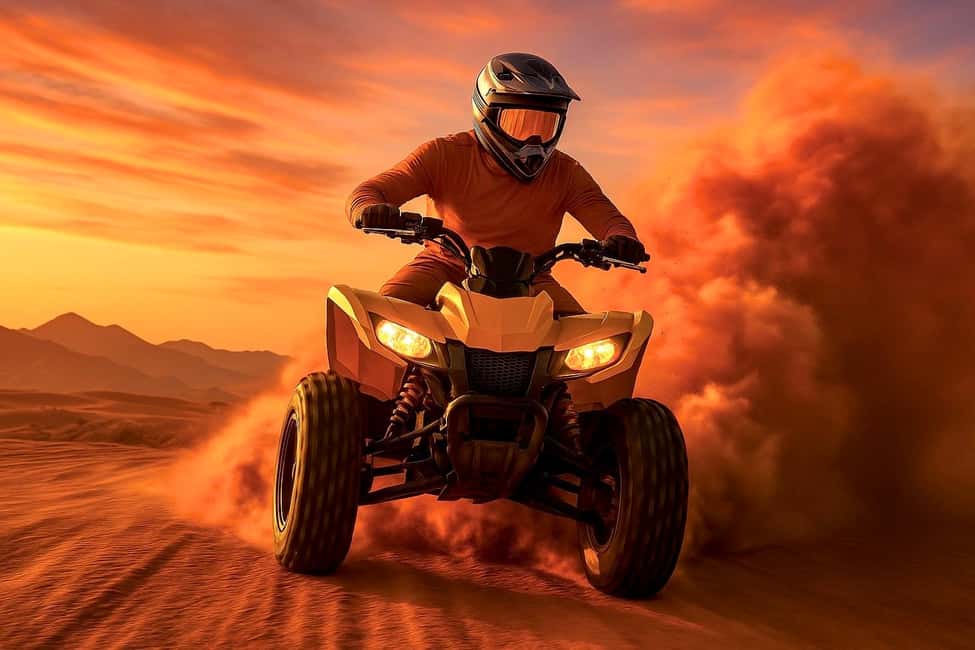 imaginea n.1 a activității Marrakech: Agafay Desert Quad Biking, plimbare cu cămila și cină în Marrakesh-Safi, încărcată de organizator