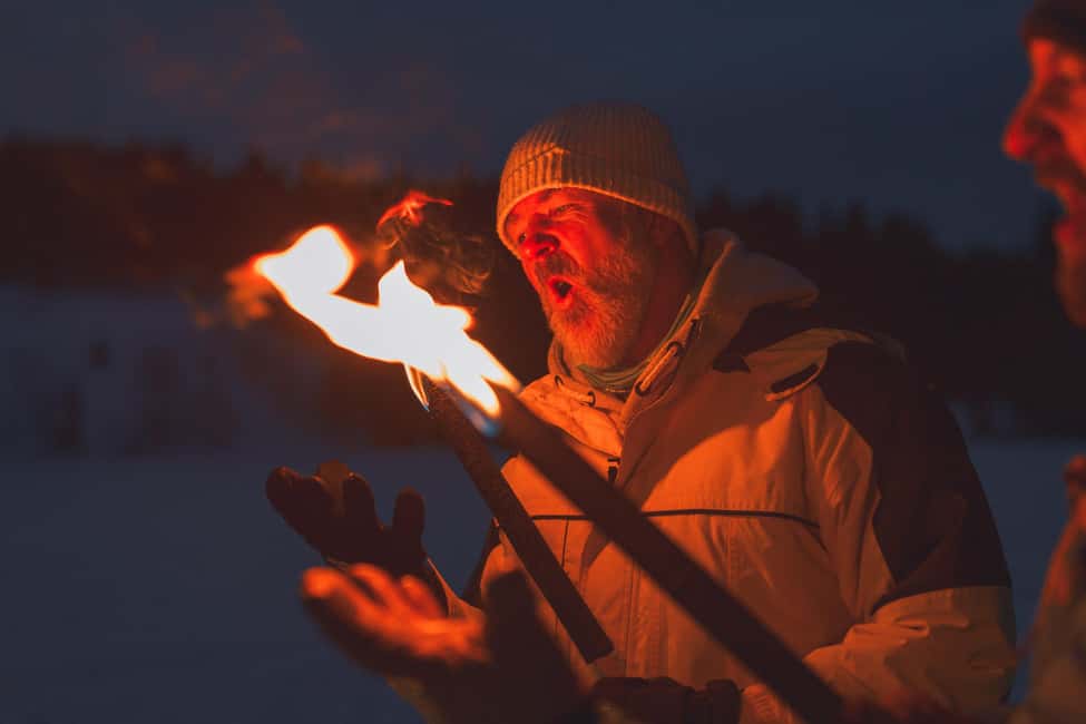 image n.5 of Oslo: Snowy Forest Torchlight Walk with Campfire activity in Oslo, uploaded by supplier