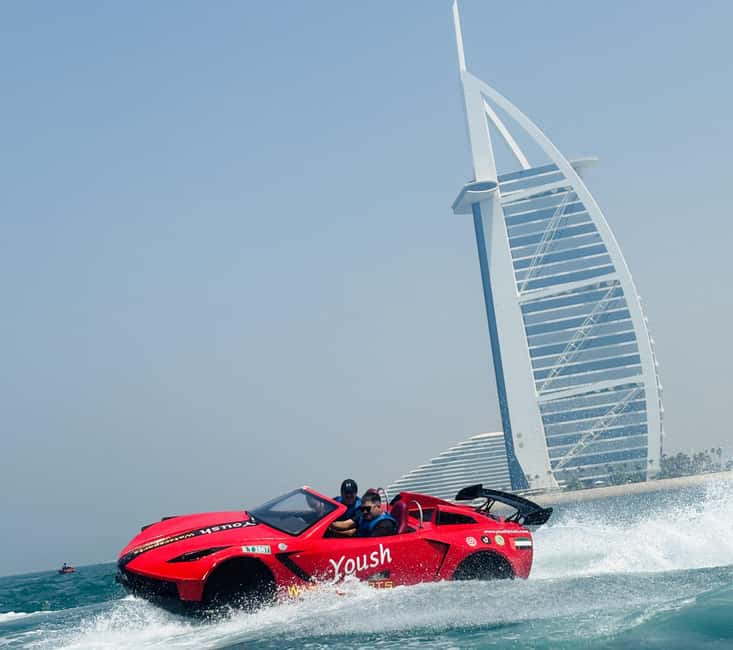 Immagine nº 1 di Dubai: Tour in auto a reazione di 30 minuti del Burj Al Arab con gelato attività a Dubai, caricata dal fornitore