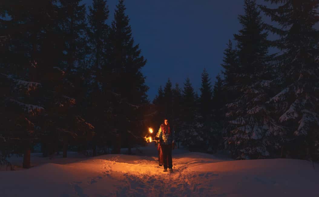 image n.4 of Oslo: Snowy Forest Torchlight Walk with Campfire activity in Oslo, uploaded by supplier