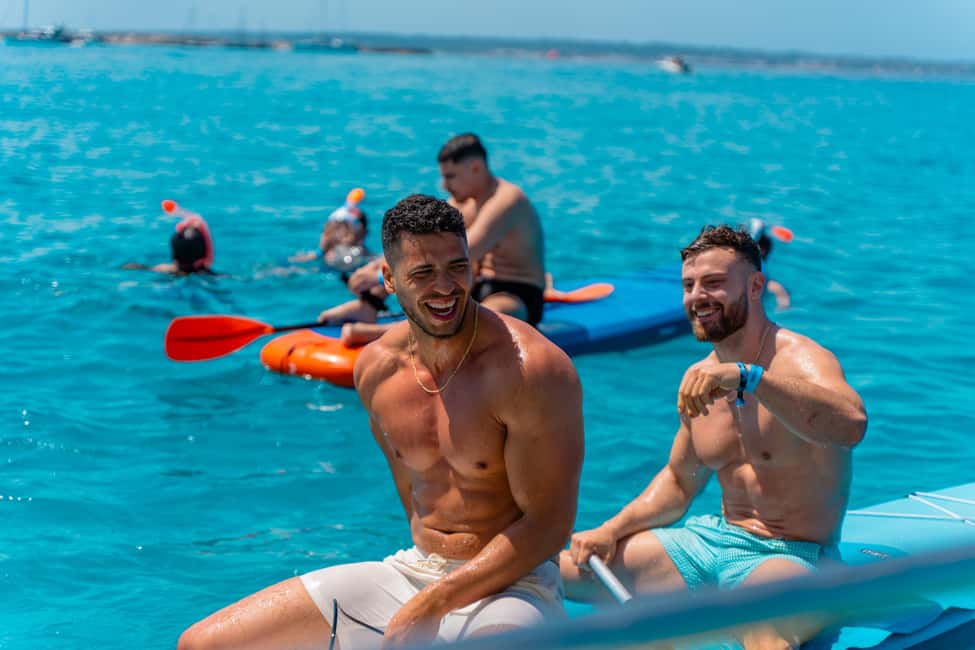 Image N°7 de Ibiza : Formentera, bateau tout compris, paddle, plongée avec tuba et déjeuner activité à Îles Baléares, publiée par le prestataire
