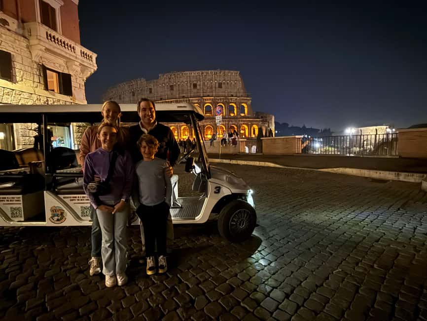 Image N°2 de Rome : Visite touristique nocturne en voiturette de golf privée et Aperitivo activité à Rome, publiée par le prestataire