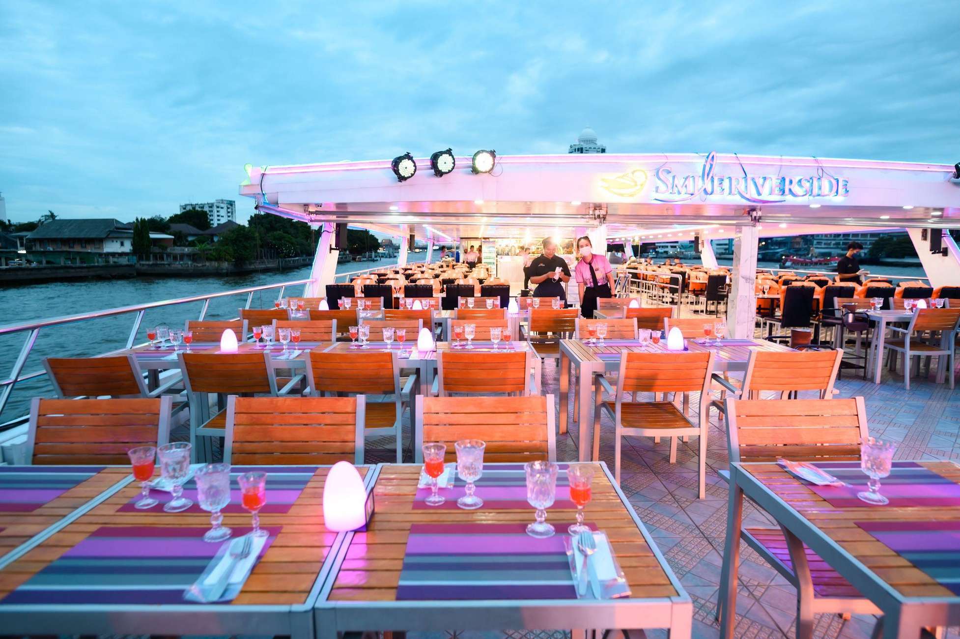 Upper deck of Smile Riverside Dinner Cruise