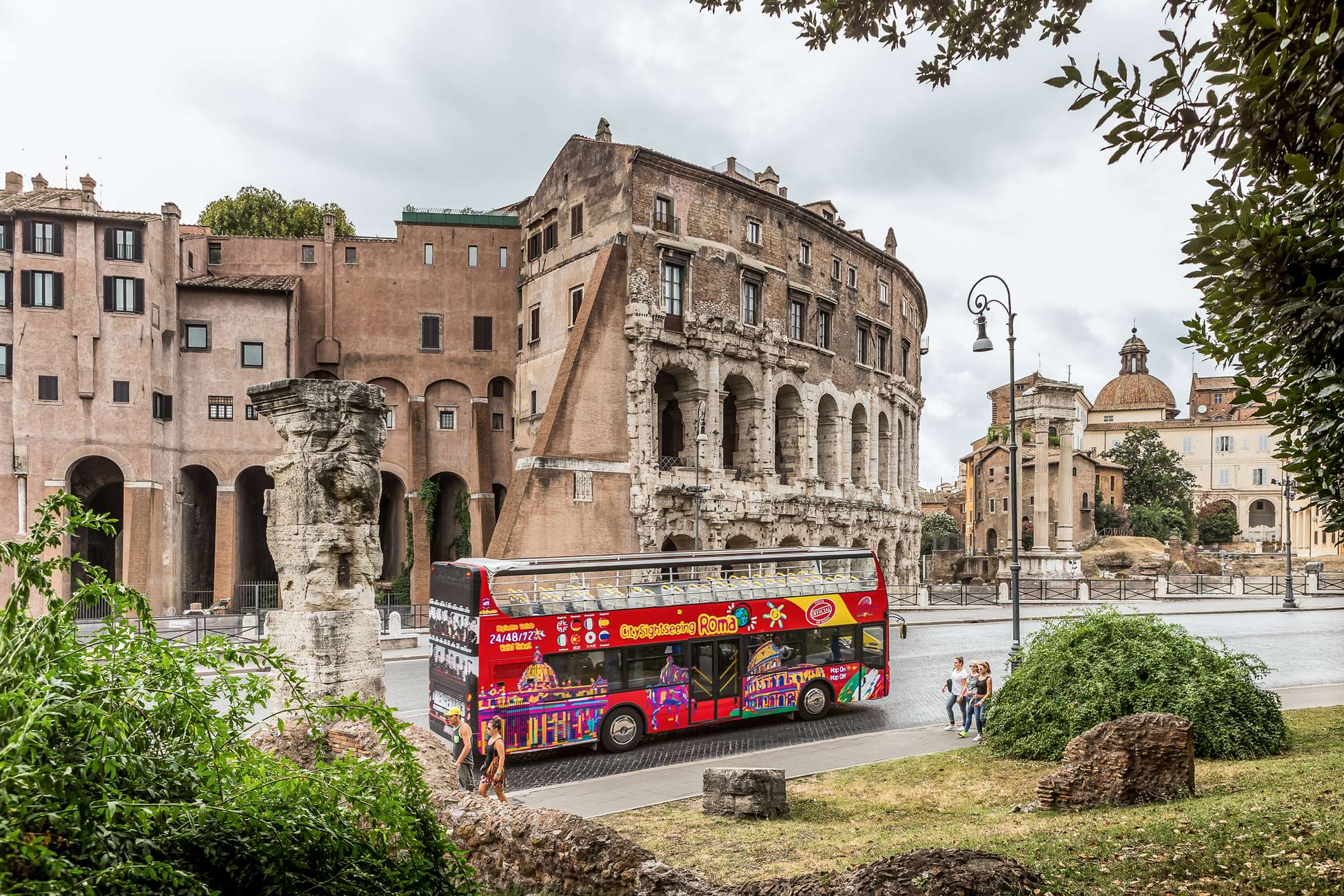 City Sightseeing route langs bezienswaardigheden in Rome