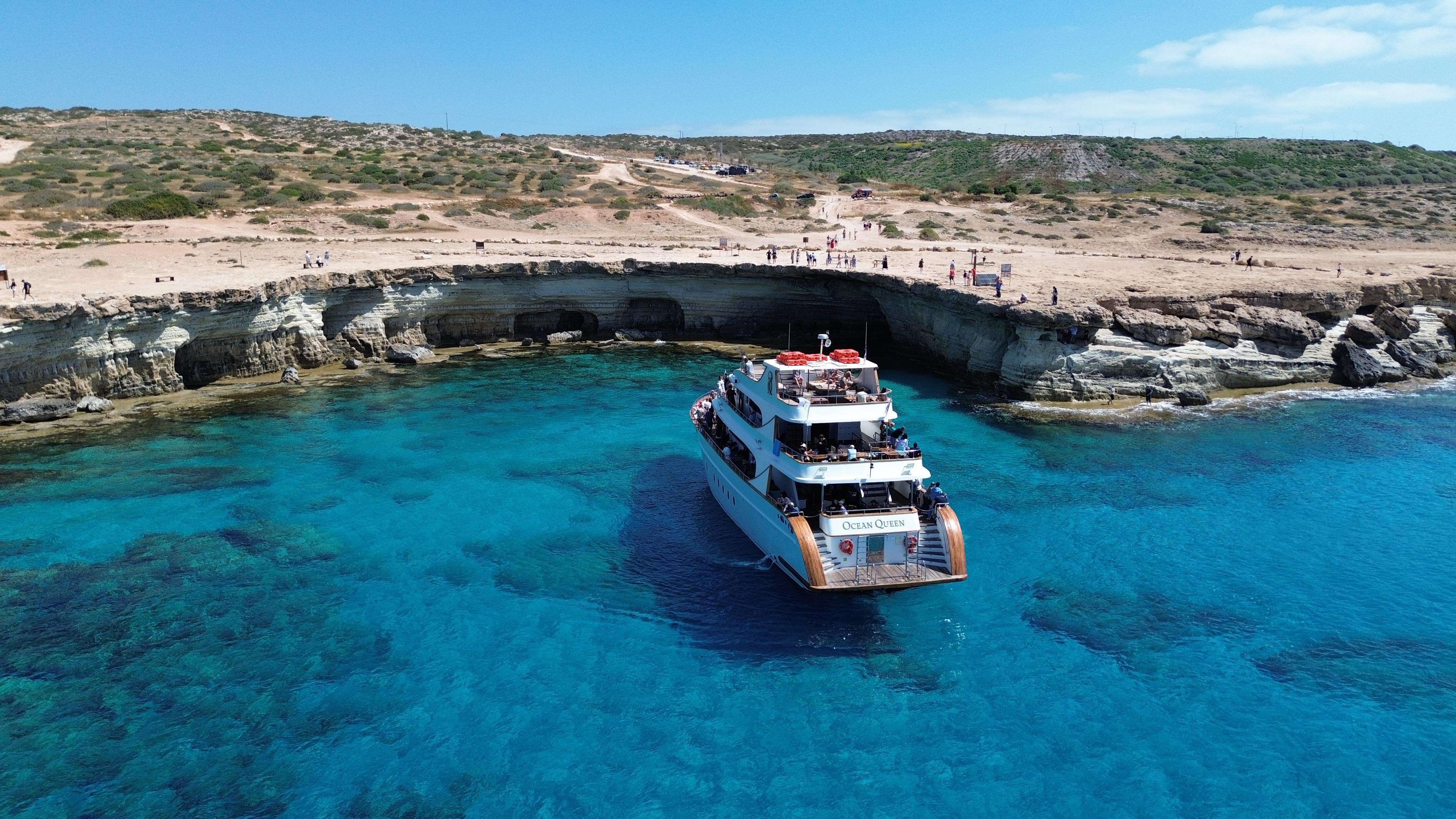 Ayia Napa premium boat cruise with lunch and swim stops