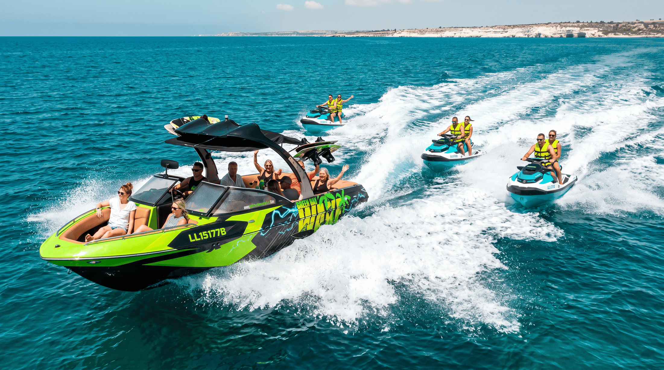 Guided jet ski tour of sea caves and Blue Lagoon from Protaras