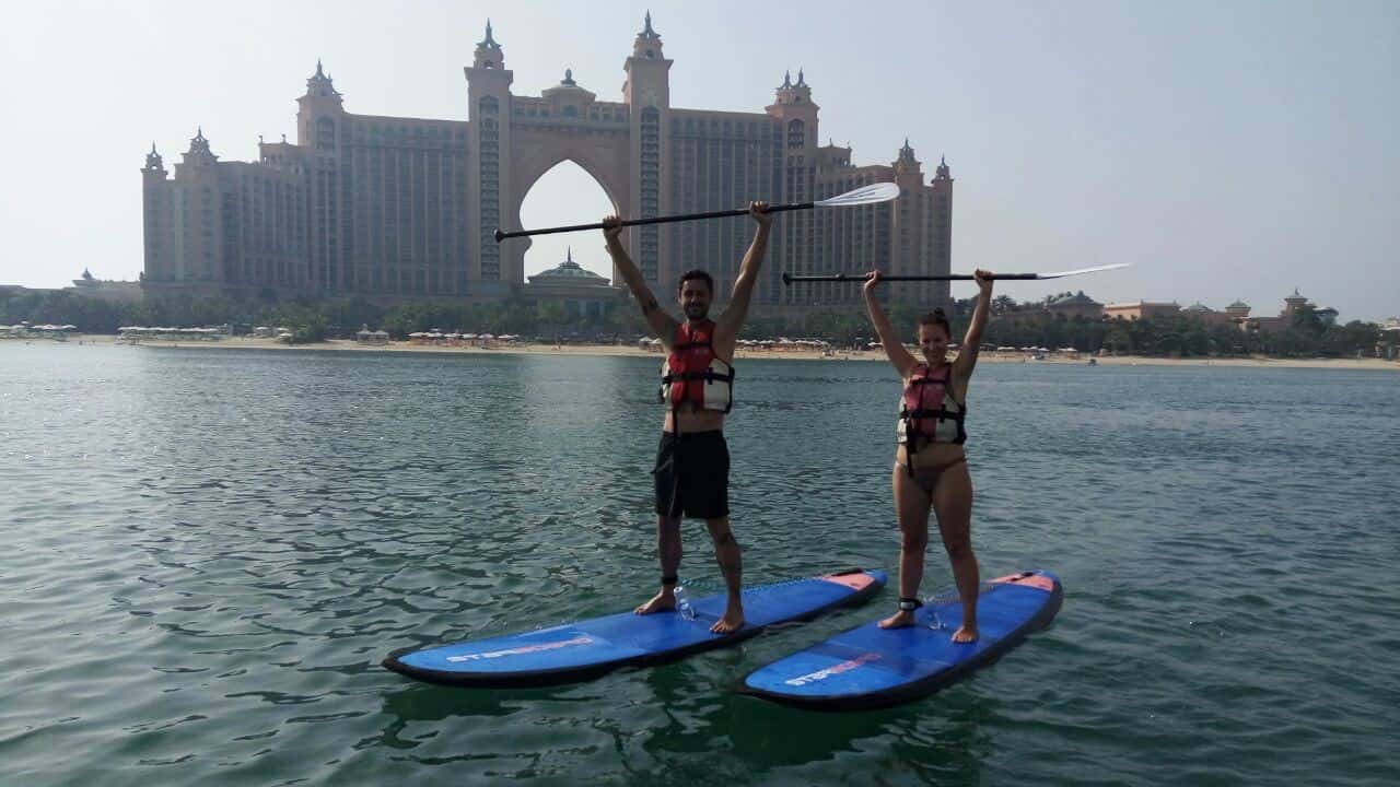 Dubai: Palm Jumeirah Paddle Boarding Tour