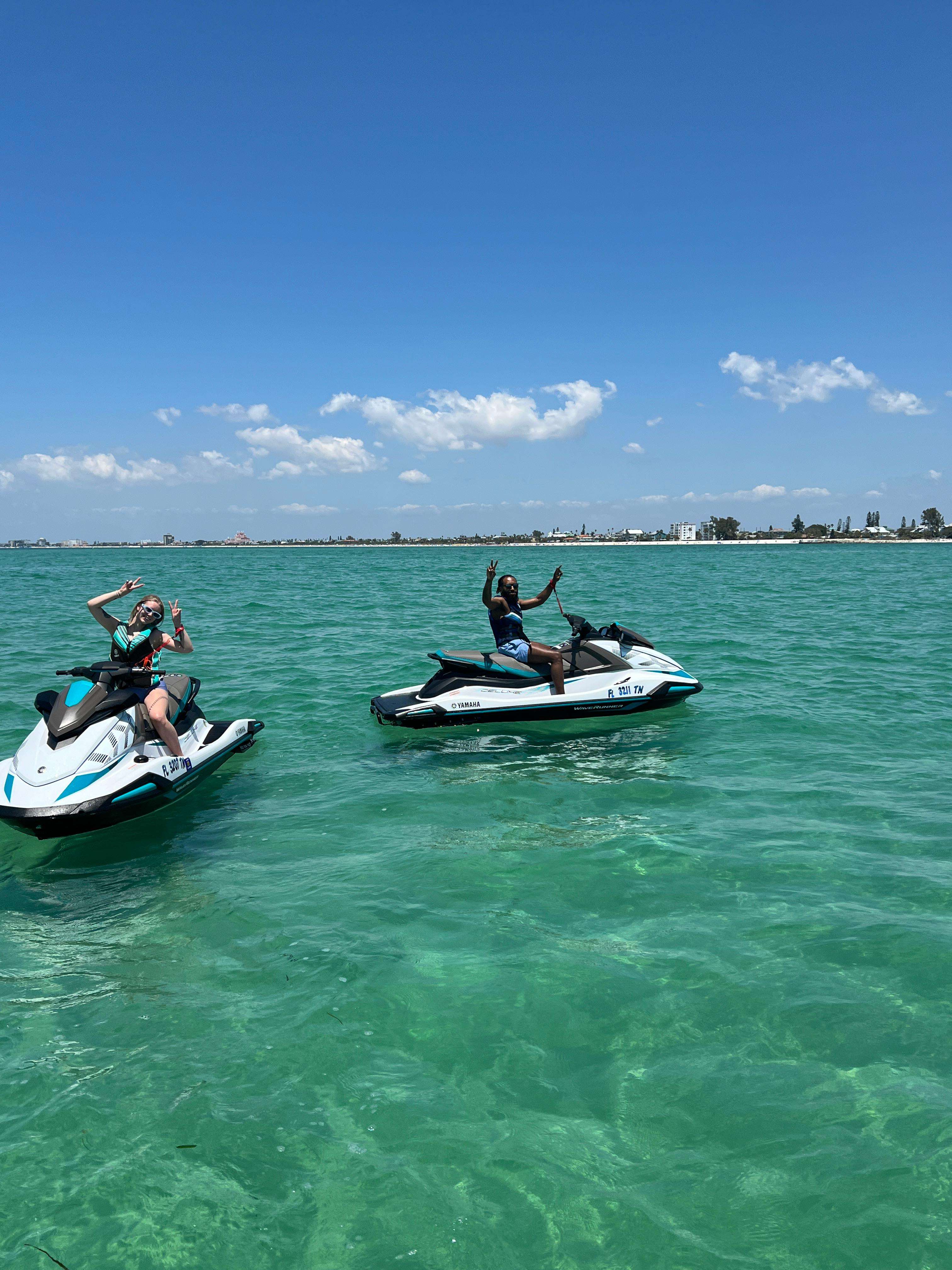 Guided jet ski tour with island hopping from St. Pete
