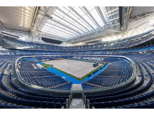 Museum en prijzenkast in het Bernabéu-stadion