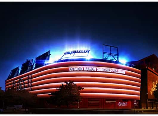 Tribunes in het stadion van Sevilla FC