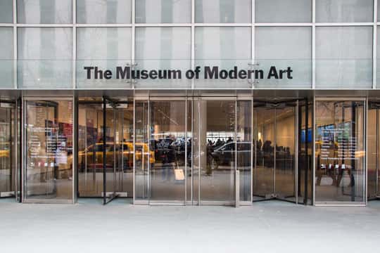 MoMA entry ticket – visitors inside modern art galleries