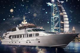 Dubai: Festa de Ano Novo no Iate: fogo de artifício, DJ, bebidas e canapés