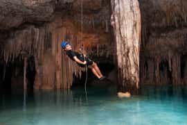 Rio Secreto Nature Reserve: Bicycle, Rappel & Ziplines Tour