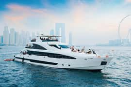 Dubai: Luxury Superyacht with Swimming & Optional Open Bar