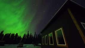 Whitehorse: Observação nocturna da aurora boreal