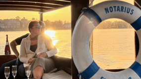 Riga : tour en bateau au coucher du soleil avec boisson de bienvenue
