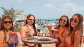 Bacalar : Excursion en ponton sur la lagune et carte journalière pour le club de plage