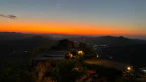 Wonderful Sunset and Dinner in the Castel Of Petrela