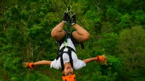 Jaco Zip Line med Tarzangunga, hängande broar, lastbilsåktur
