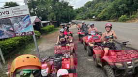 4x4, all-terrain vehicles and off-road vehicles for 2 hours on beaches, trails, etc.