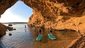 SANT ANTONI : TOUT COMPRIS PADDLE SURF&SNORKEL TOUR BATEAU