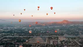 From CDMX: Teotihuacan Hot Air Balloon Ride & Optional Tours
