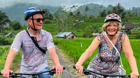 Bali : Circuit cycliste dans la vallée de Sidemen avec chute d'eau de Gembleng