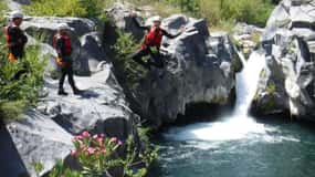 Canyoning and bodyrafting in the Alcantara River