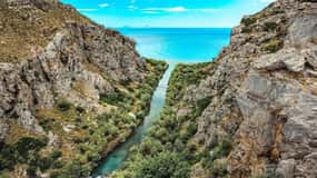 Fra Chania: Dagstur til Preveli-stranden og Damnoni-stranden