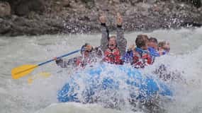 Jasper: Athabasca-rivier Mile 5 wildwaterrafttocht