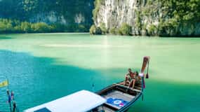 Krabi: Halv/hel dag 4 øer privat lokal longtailbåd