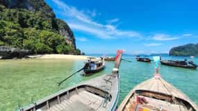 From Ao Nang Hong Island Longtail Cruise with Sunset Dinner