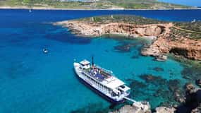 Kryssning Malta: Kryssning Comino, blå lagun, kristallagun och grottor