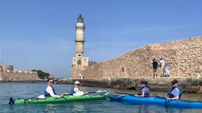 Chania: Venetian Harbor Guided Lazy Kayak Glide