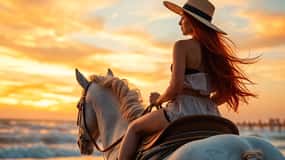 Marsa Alam: Reiten bei Sonnenuntergang mit Abendessen, Show und Sternenguckerei