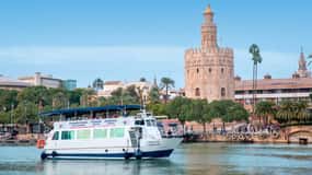 Sevilla: Tour en barco por el Guadalquivir con comida/cena opcional