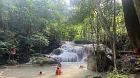 Erawan Waterfall, River Kwai & Railway Tour : From Bangkok