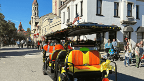 Tour privato di St.Augustine su Golf Cart Premium con PiCk Up