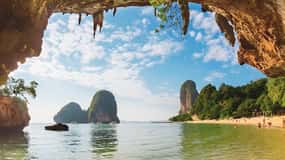 Krabi: Railay Phra Nang & Diamond Cave Sunset Plankton Tour
