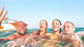 Från Sorrento: Båttur på Capri med snorkling och dryck