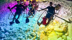 Pula: Sonnenuntergang/Nacht beleuchtete, transparente Kajaktour